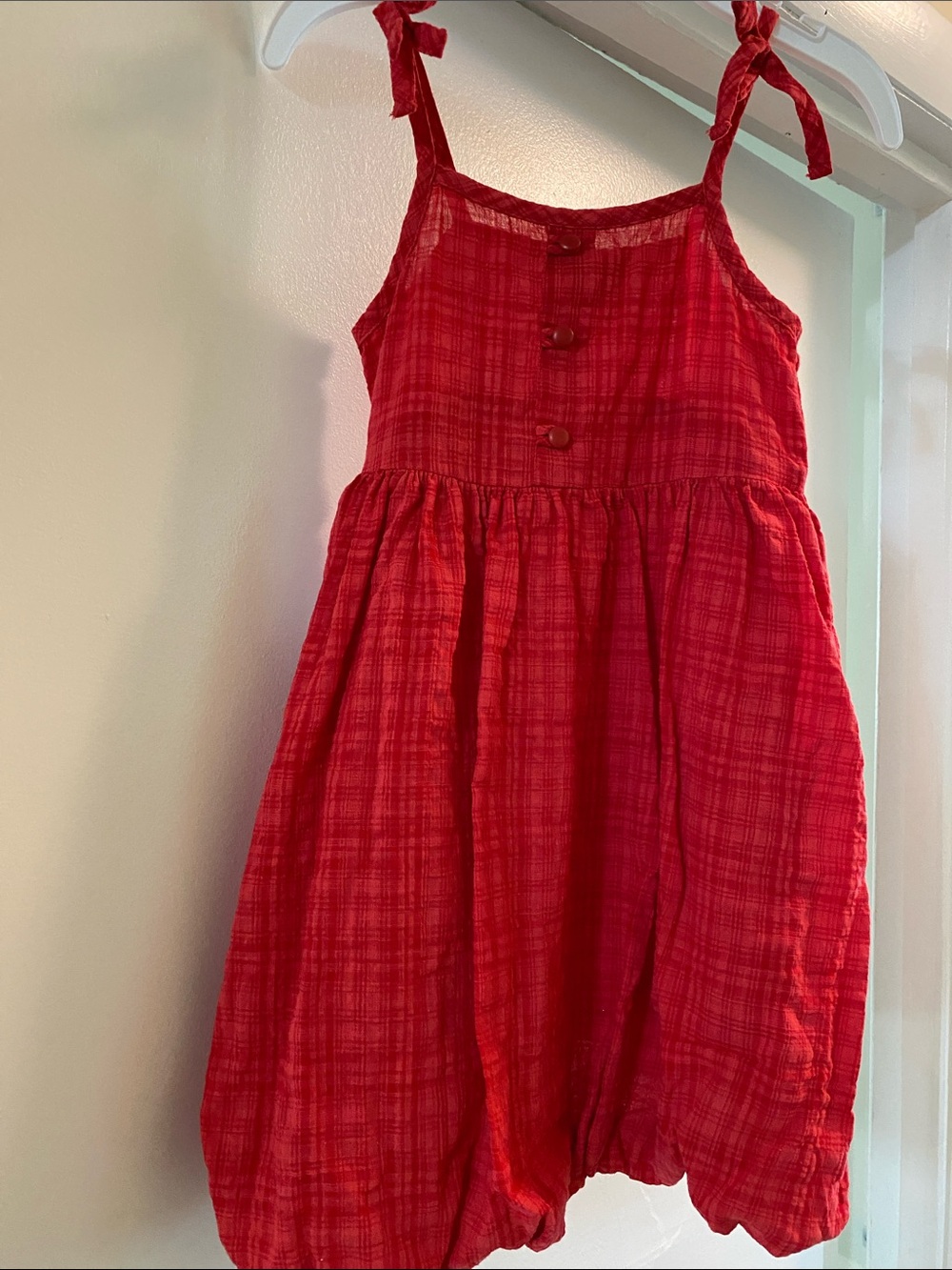Old Navy Red Toddler Dress with Button-Front